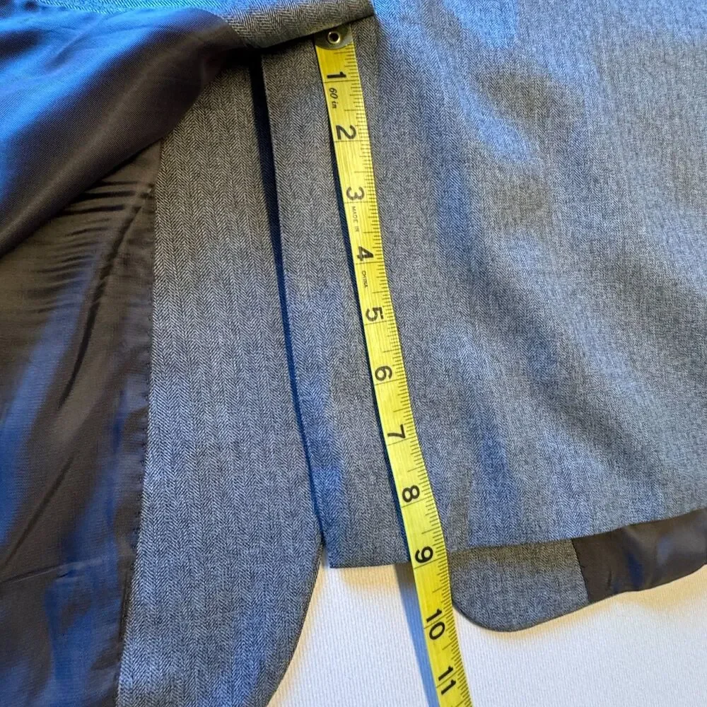 Lauren Ralph Lauren Classic Sport Coat Mens Sz 50R Gray Herringbone - Picture 11 of 15